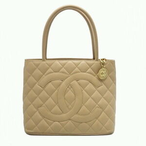 Chanel Tote Bag Reprint Caviar Skin Beige